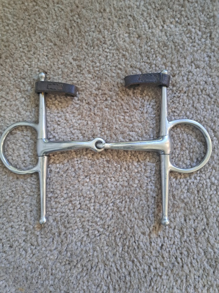 Full Cheek Snaffle Bit with Keepers "5" Great Condition