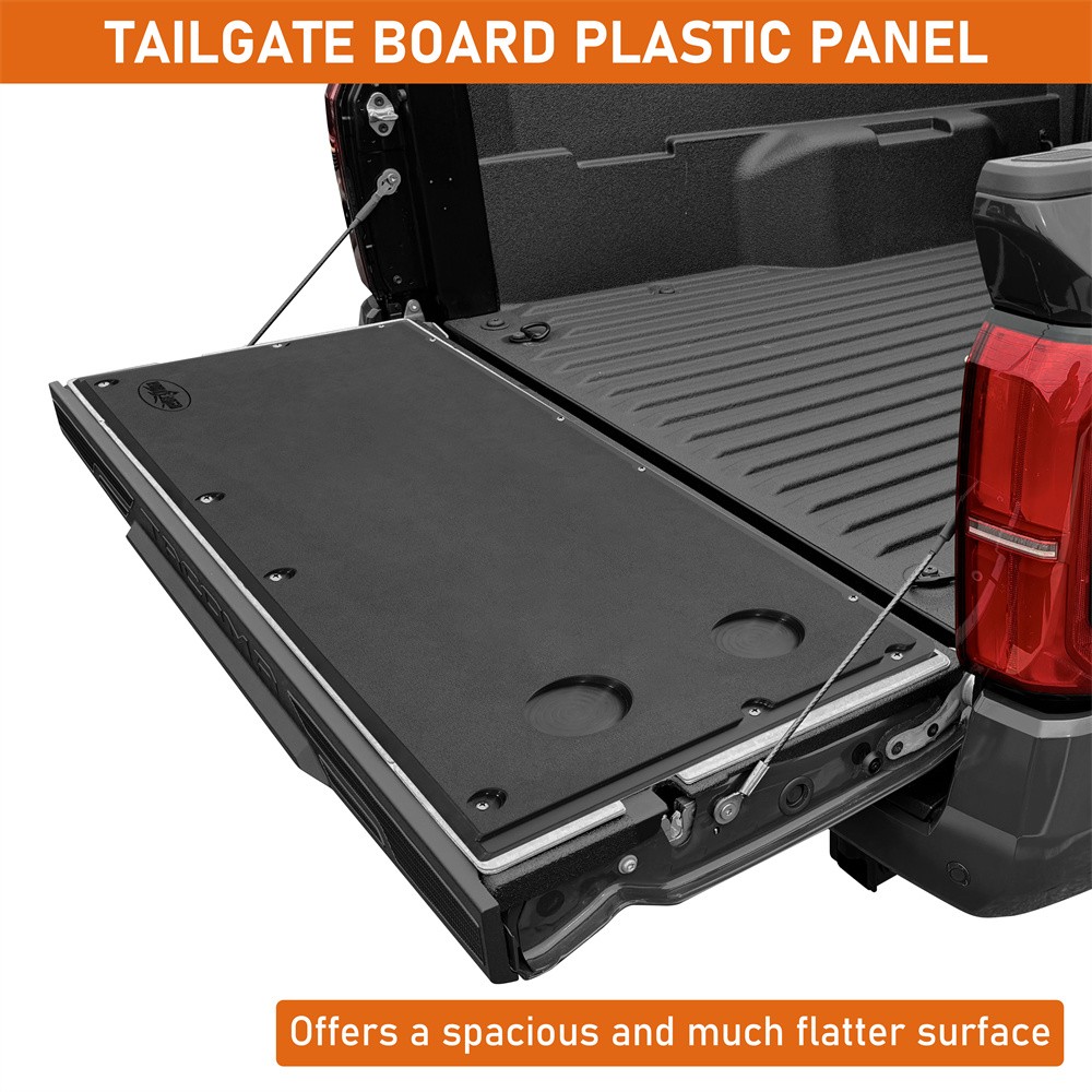 Fit 2024-2026 Toyota Tacoma Tailgate Board Replacement Black Plastic Table Panel
