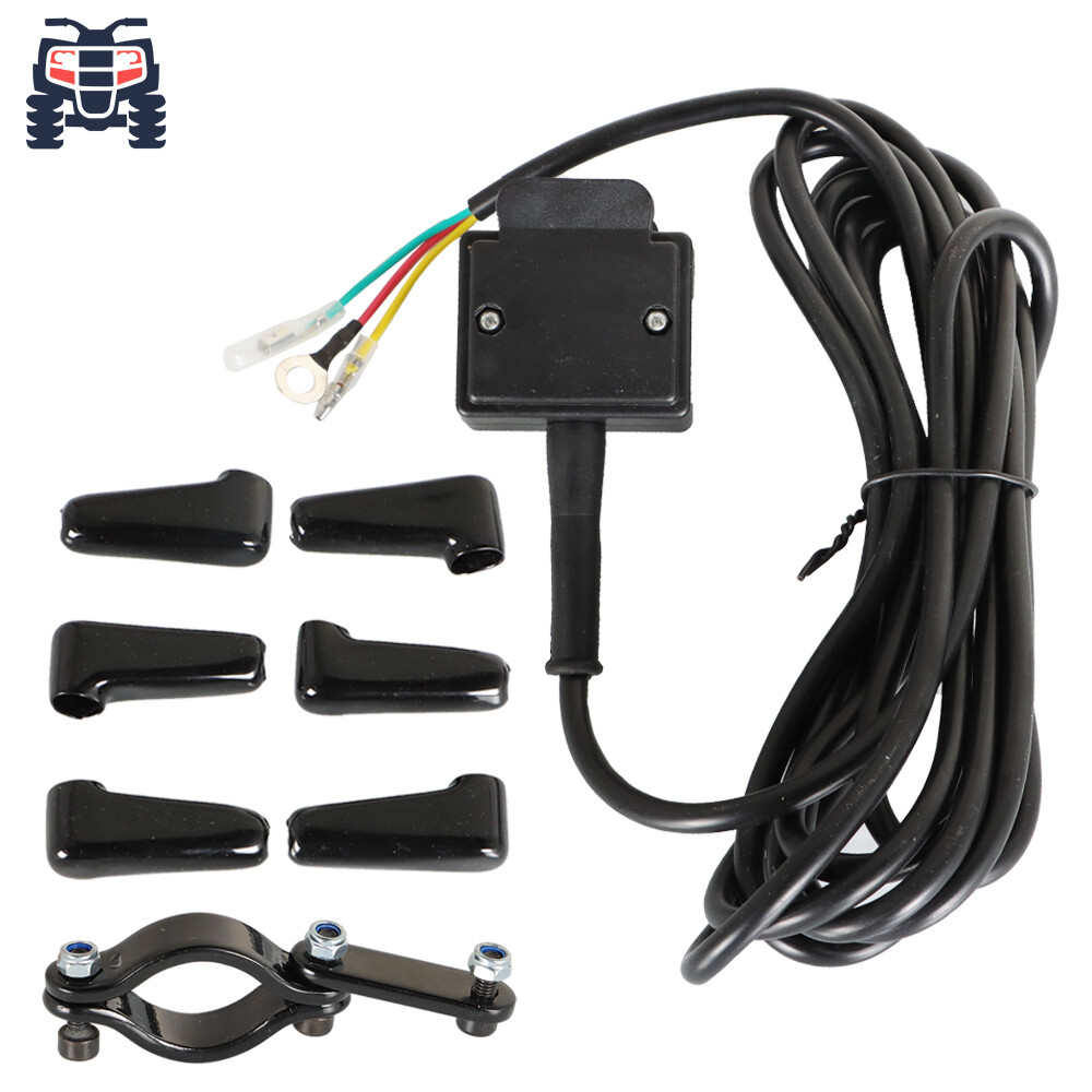 New 12V Handle Bar Control Switch & Mounting Bracket Winch Rocker Thumb Switch