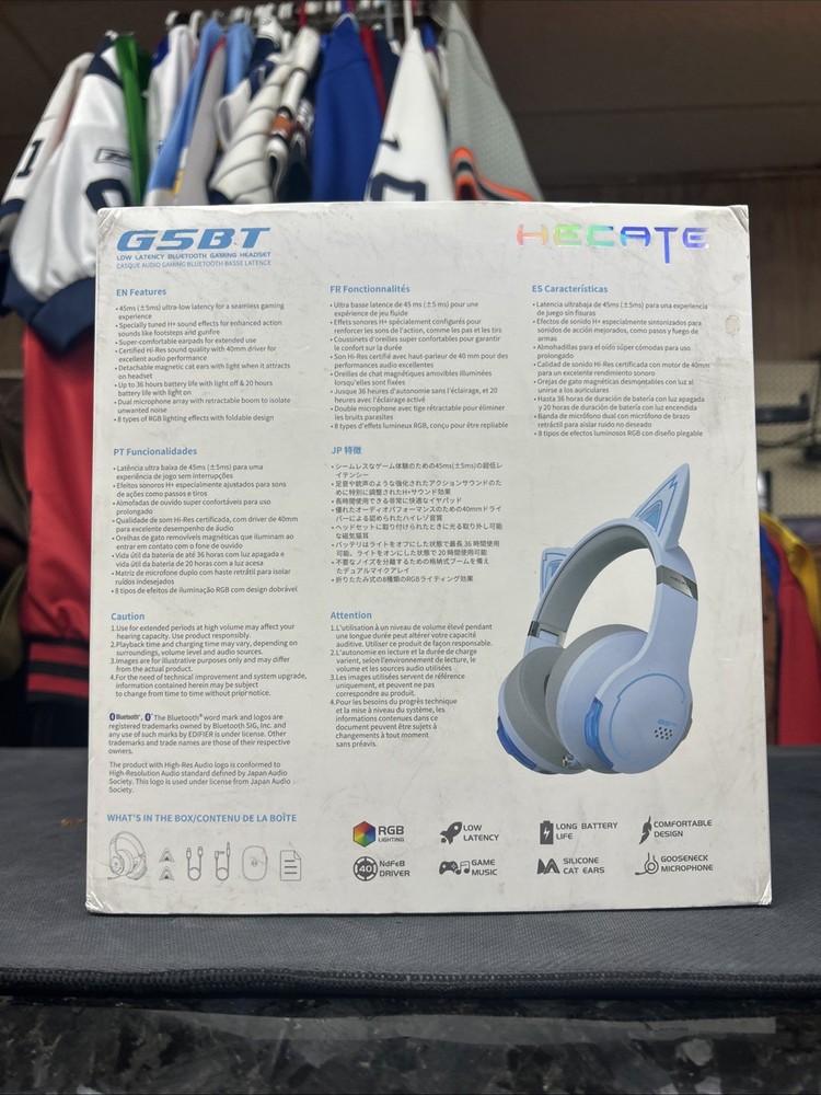 Edifier G5BT CAT Wireless Bluetooth Gaming Headset with Mic Low Latency PC PS5