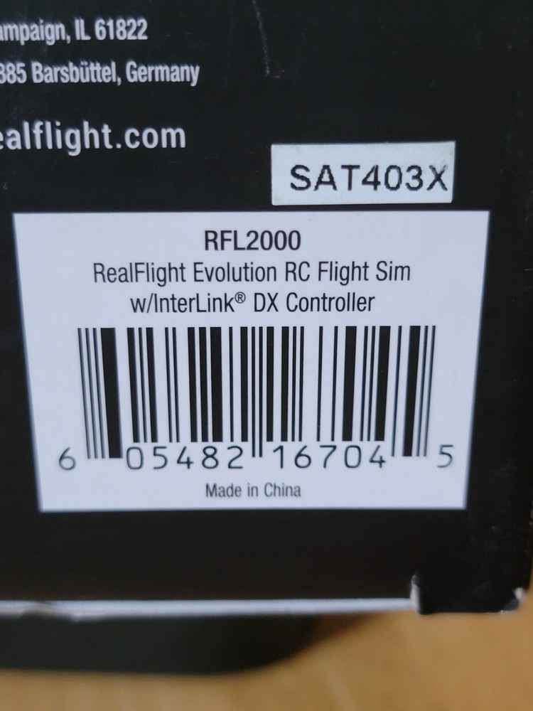 RealFlight Evolution RC Flight InterLink DX Controller RFL2000 Complete In Box