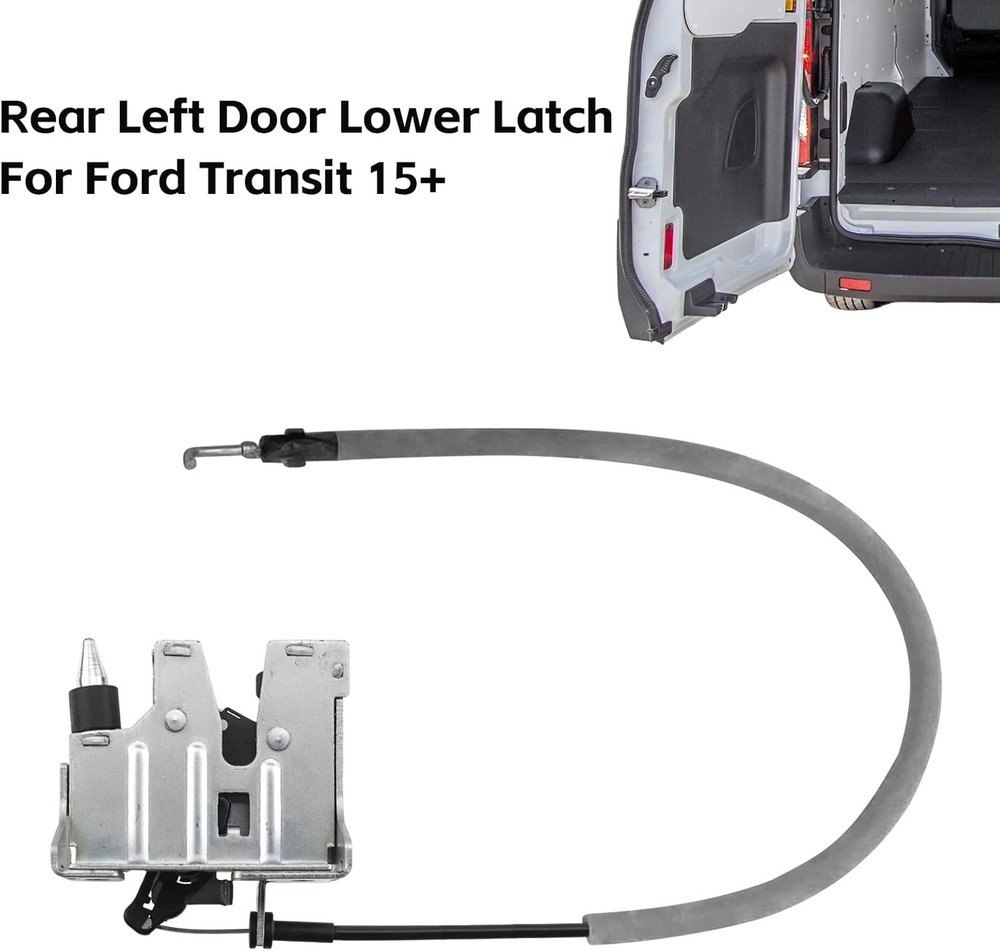 Rear Door Lower Latch Lock with Release Control Cable Assembly Left Driver Side