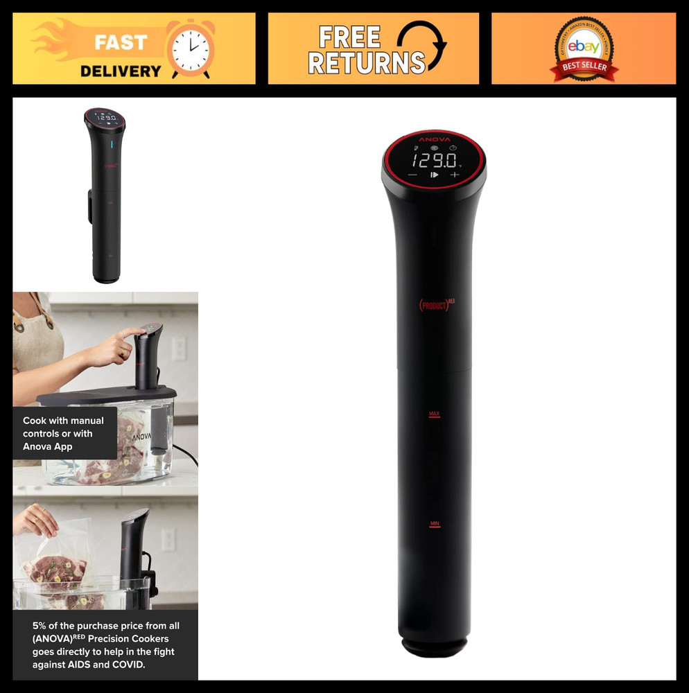 Anova Culinary (ANOVA)ᴿᴱᴰ Precision Cooker Nano, Black, Small