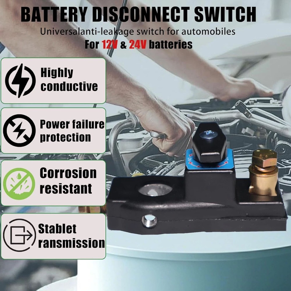 Car Battery Disconnect Isolator Cut Off Switch With power cut-off ability