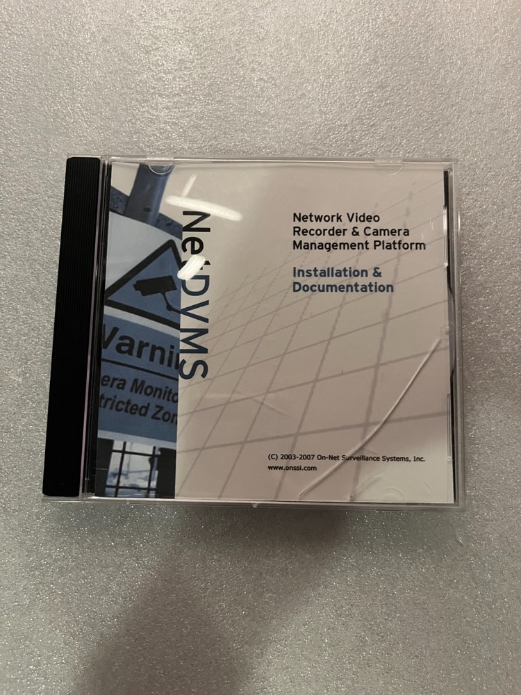 NetDVMS Network Video Recorder & Camera Management CD-ROM w/ Code for 8 Cameras