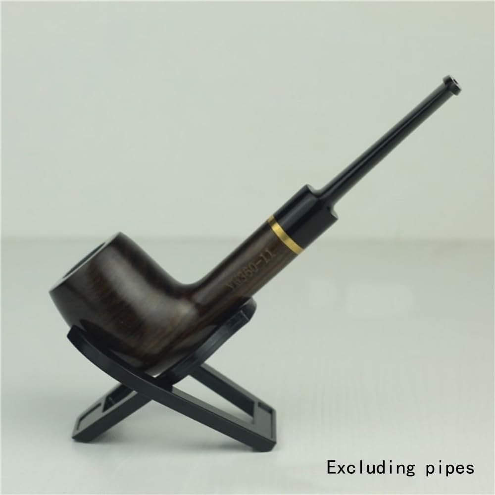 Foldable Pipe Stand 4 Pack – Black Plastic Tobacco Pipe Holder Rack, Lightweig