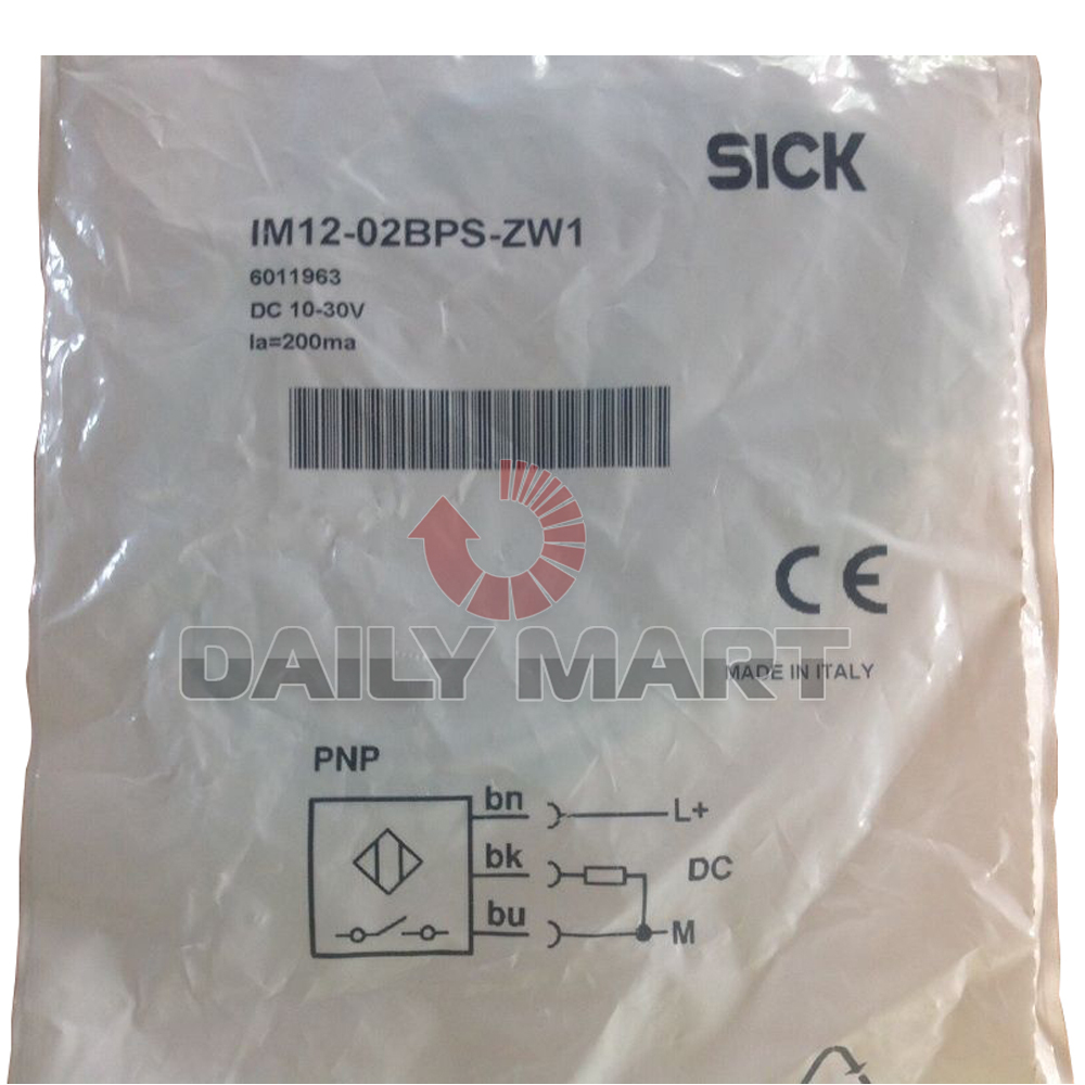 SICK IM12-02BPS-ZW1 Programmable Cylindrical Flush Inductive Proximity Sensors