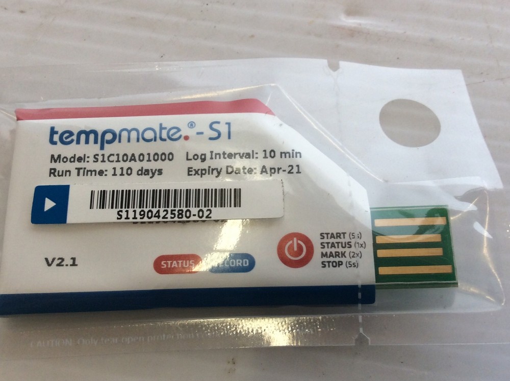 Tempmate-S1 S1C10A0100 110 Days Log Temperature Data Logger