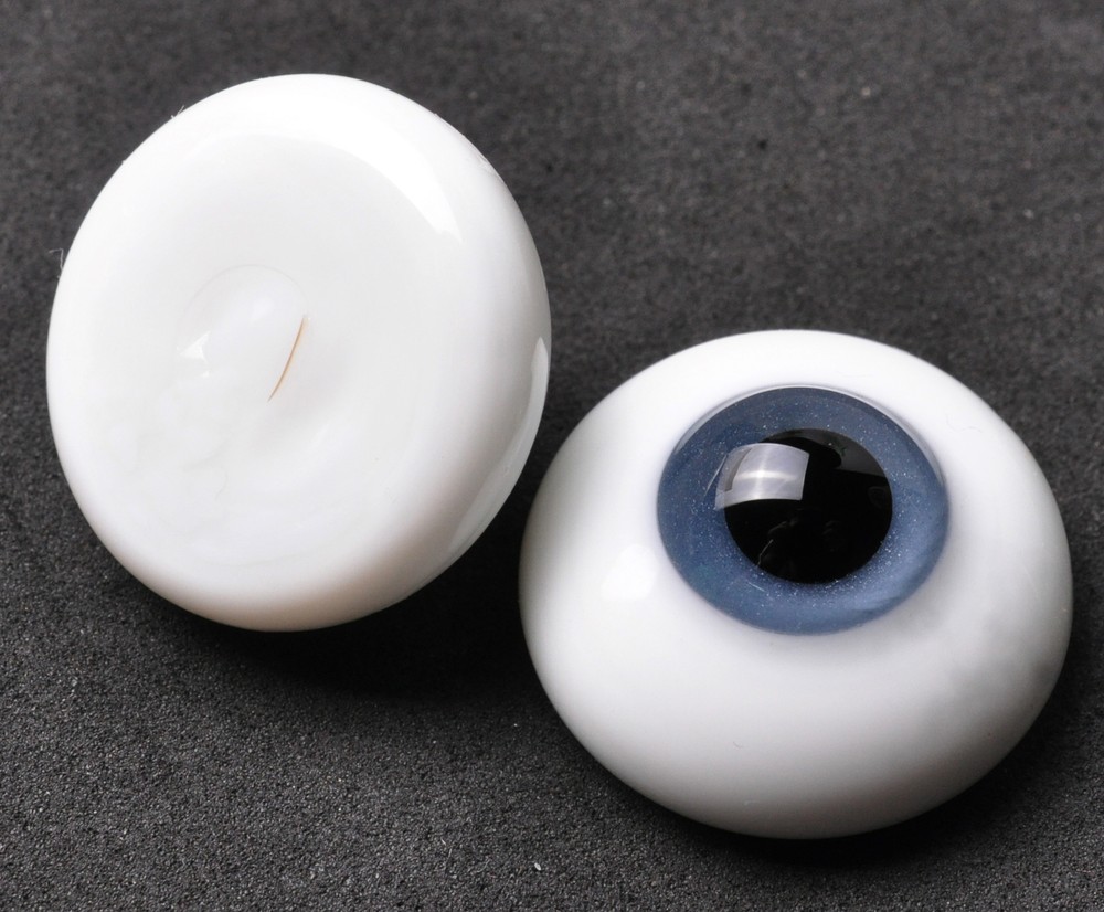 Nice Flatback 28mm Deep Blue Glass Stript BJD Eyes for Specail BJD Doll