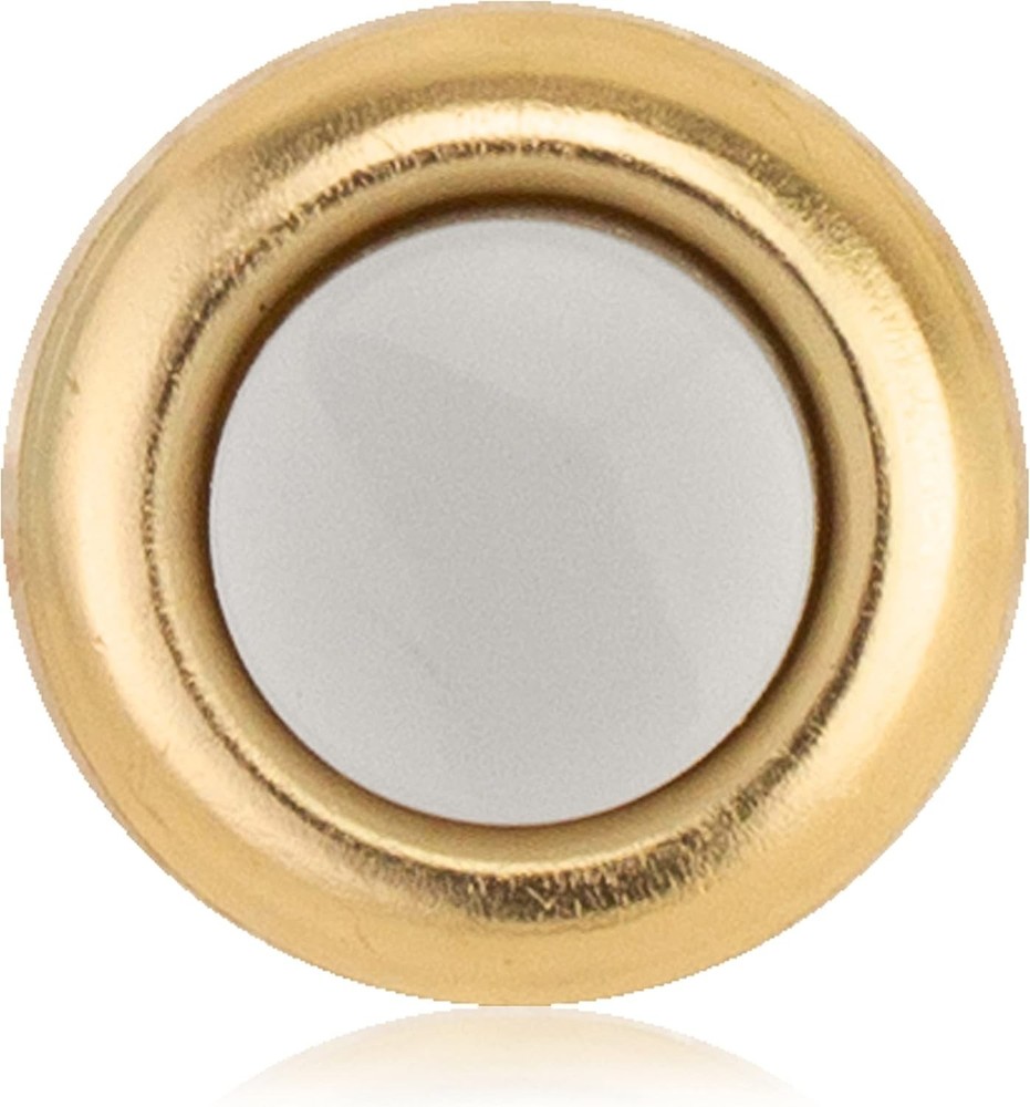 Compact 1-Pack Brass Doorbell Push Button – Simple Installation, Unlighted