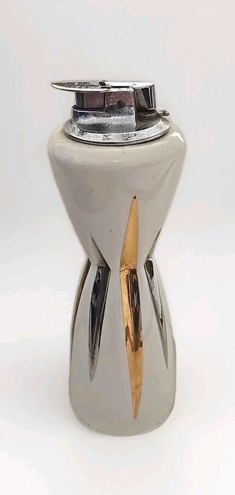 Ronson Varaflame Sunrise Table Lighter Ceramic Mid Century Design