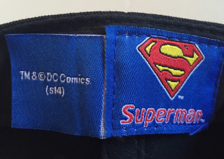 Superman SnapBack Baseball Cap Black With Pink Bill DC Comics