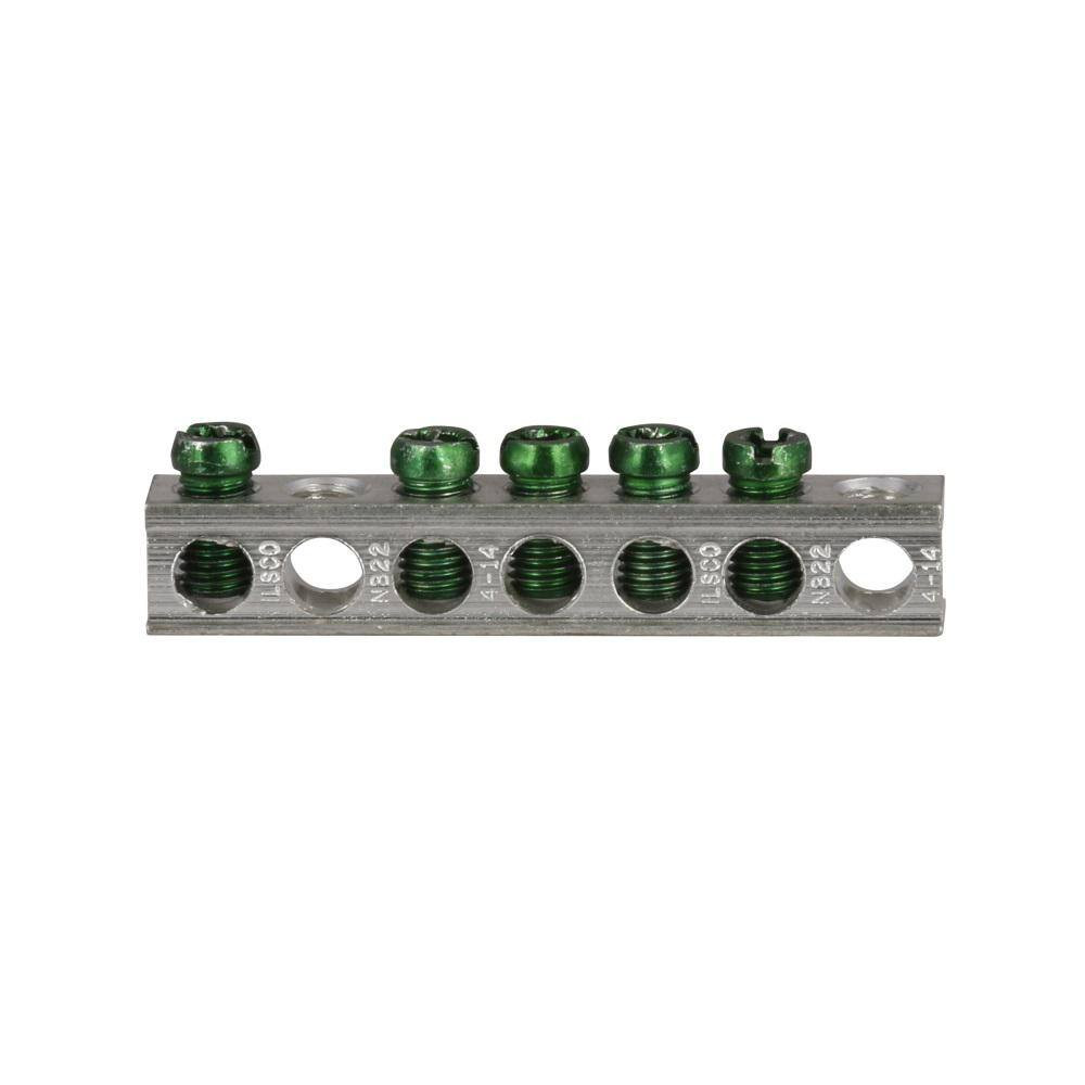 BR and CH 5 Terminal Plug-On Neutral Ground Bar