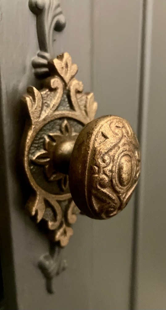 BIG 1.4" Pull Knob ANTQ-Brass Solid Core Drawer Hardware Cabinet Door Backplate