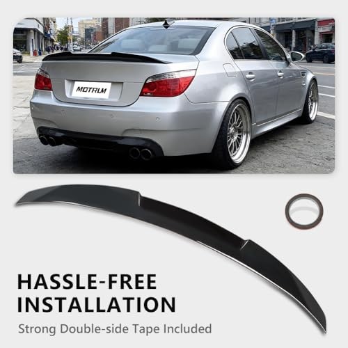 ABS Rear Spoiler Wings Compatible B: Glossy (Common) Style for E60 2004-2010