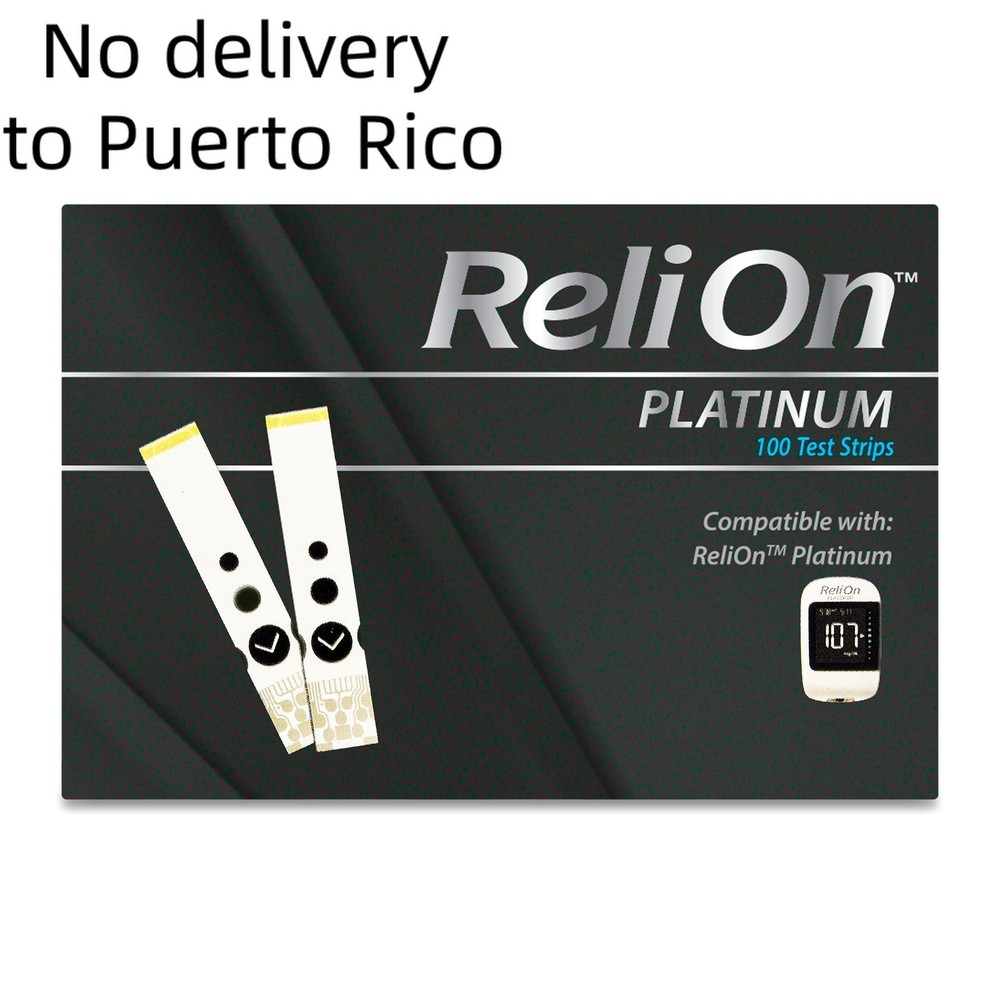 ReliOn Platinum Blood Glucose Test Strips, 100 Count