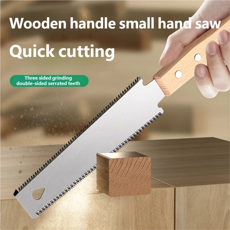 3-Piece Pull Saw, Sharp Wood Cutting Hand Saw with Beech Handle