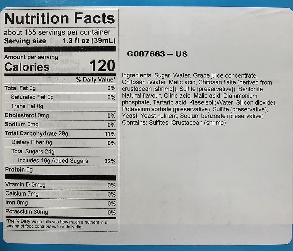 VineCo Niagara Mist Blackberry Wine Ingredient Kit