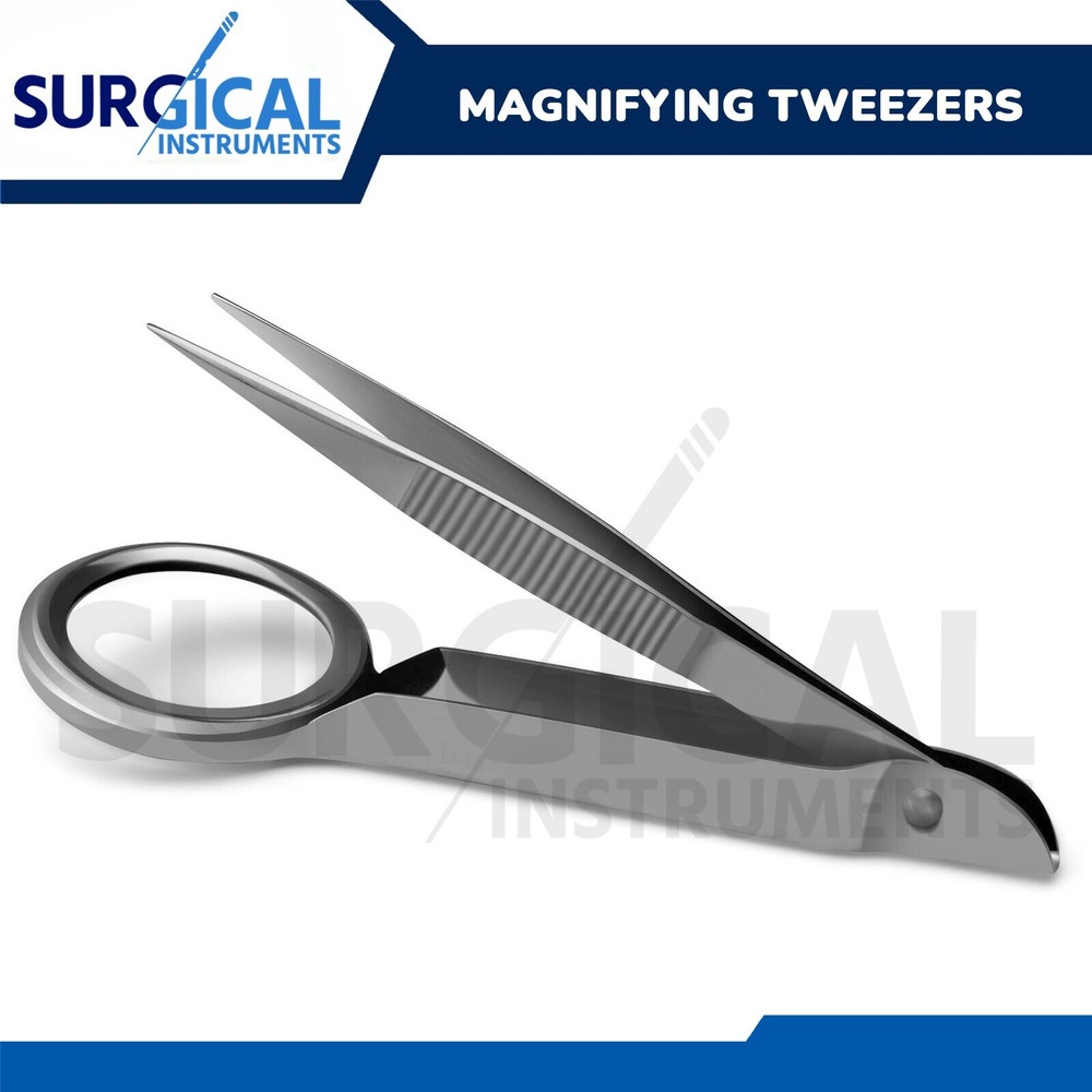 Magnifying Tweezers - Splinter Forceps With Magnifier - First Aid German Grade
