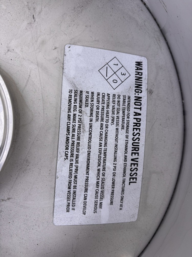 New Dual Handle Stainless Steel Keg 15.5 Gallon