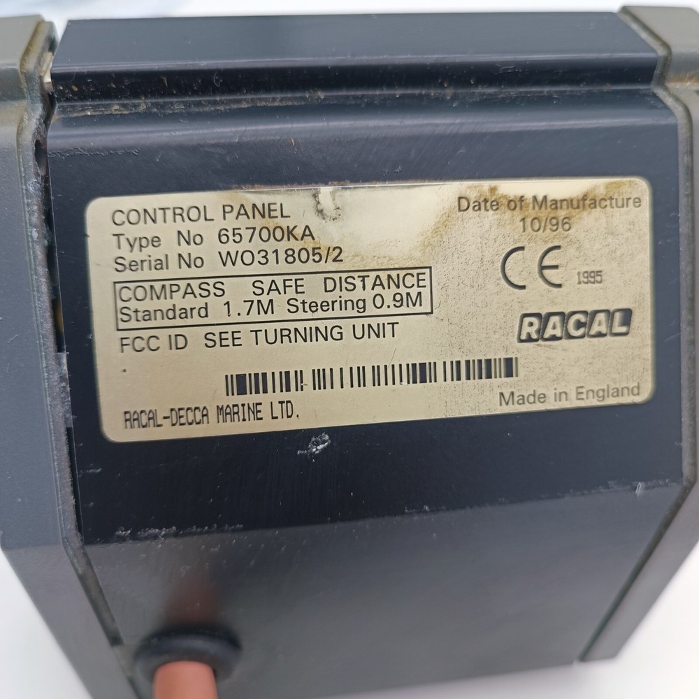 Racal Decca Radar Scanner Control Panel 65700KA Sperry Marine f/ Open Array Scan