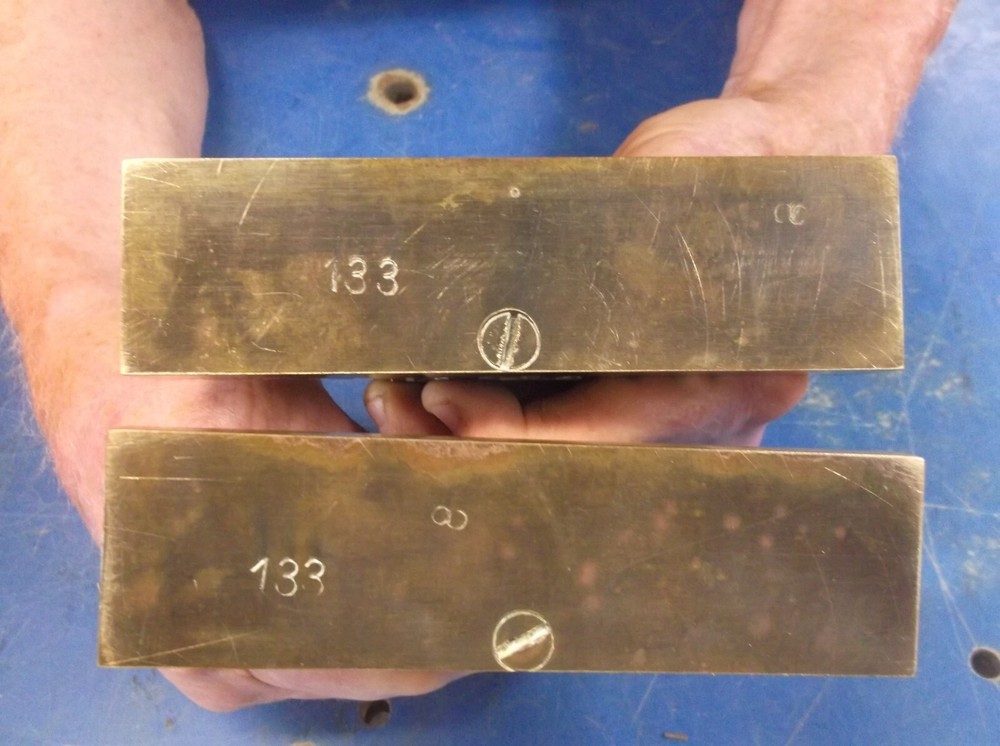 VTG MACHINE AGE PAIR SOLID BRASS GEAR MOUNTED BOOKENDS PERSONALIZED