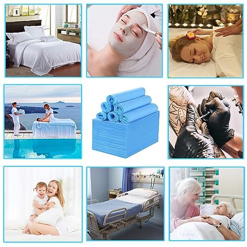 50 Pack Disposable Bed Sheets for Salon Massage Spa Table Cover