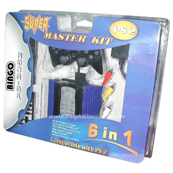 PS2 6in1 Pack Controller, Stand, Remote, Cables etc NEW