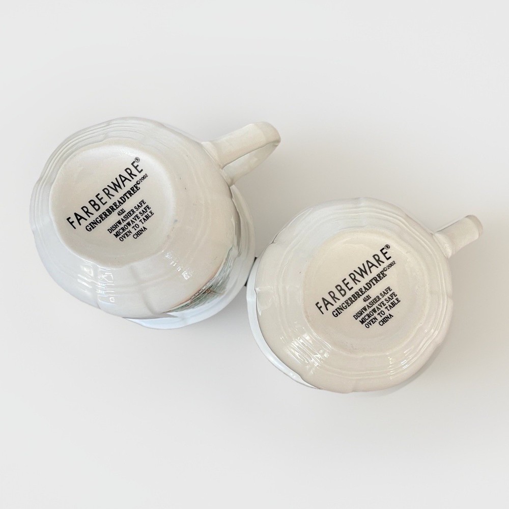 Farberware Gingerbread Christmas Tree Mug Set of 2