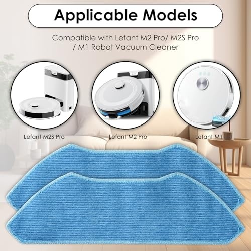 (4 Pack) M2 Pro Replacement Mop Pads Compatible with Lefant M2 Pro/ M2S Pro/