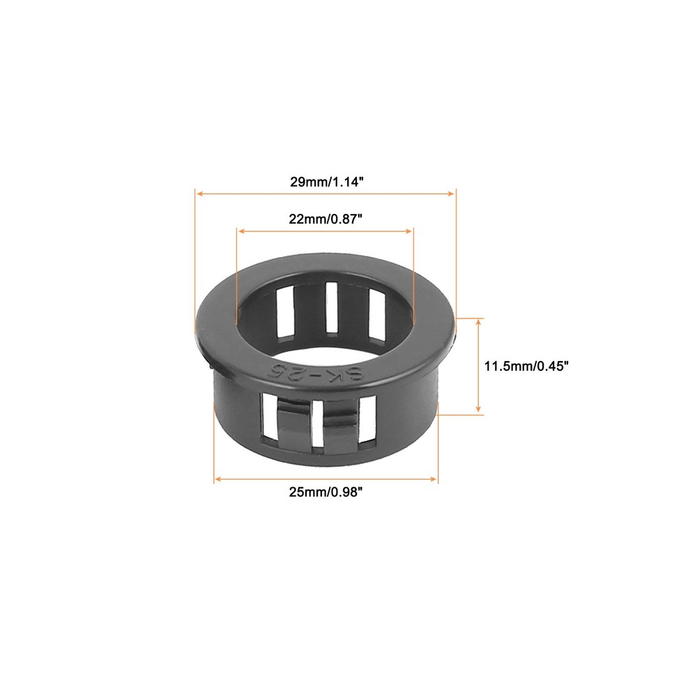 Cable Snap Bushing Snap in Cable Hose Bushing Plastic 25mm 20Pcs