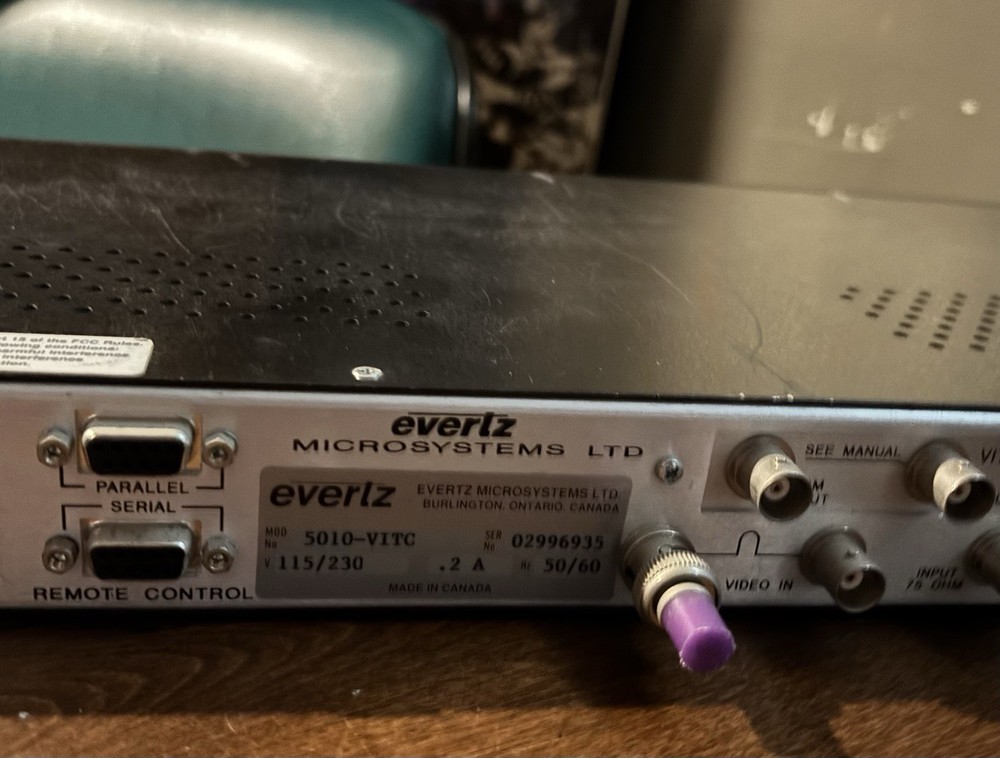 Evertz Time Code Generator 5010