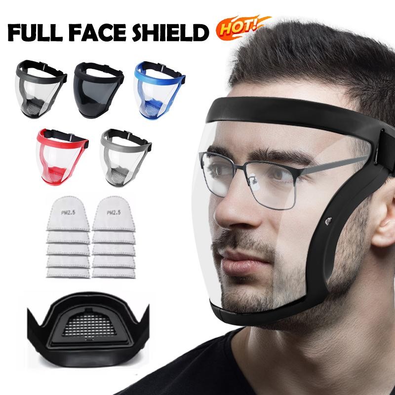 Transparent Face Shield Mask for Kitchen, Work Protection, and Daily Use