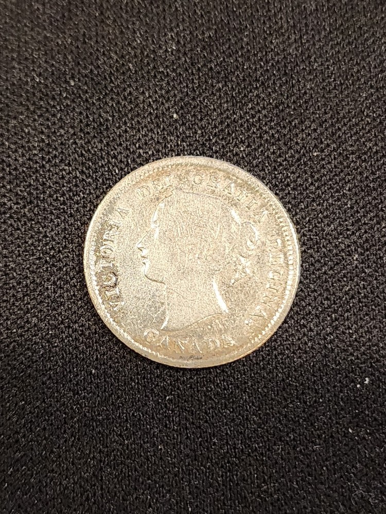 1872H Canada 5 Cents Silver Coin