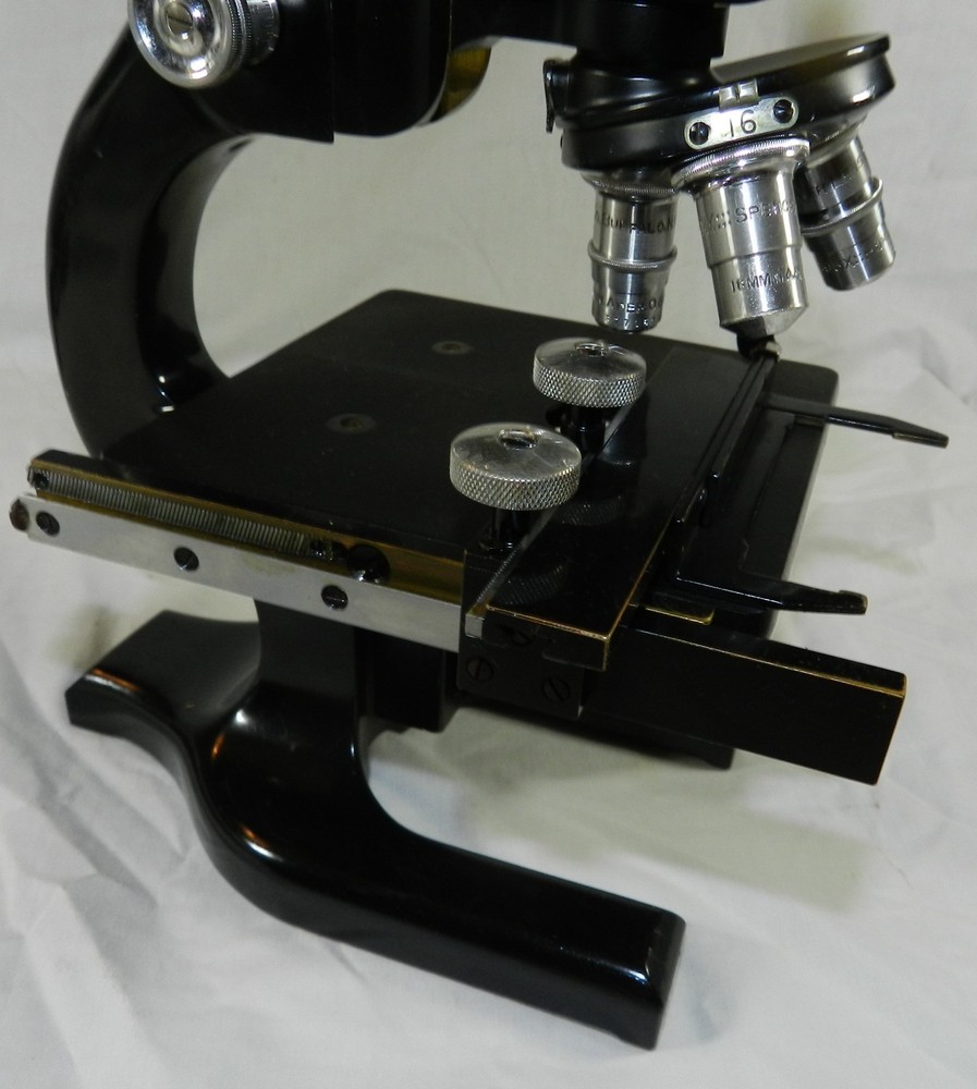 Vintage Spencer Binocular Microscope with 2 sets Occular lenses + 3 Objective +