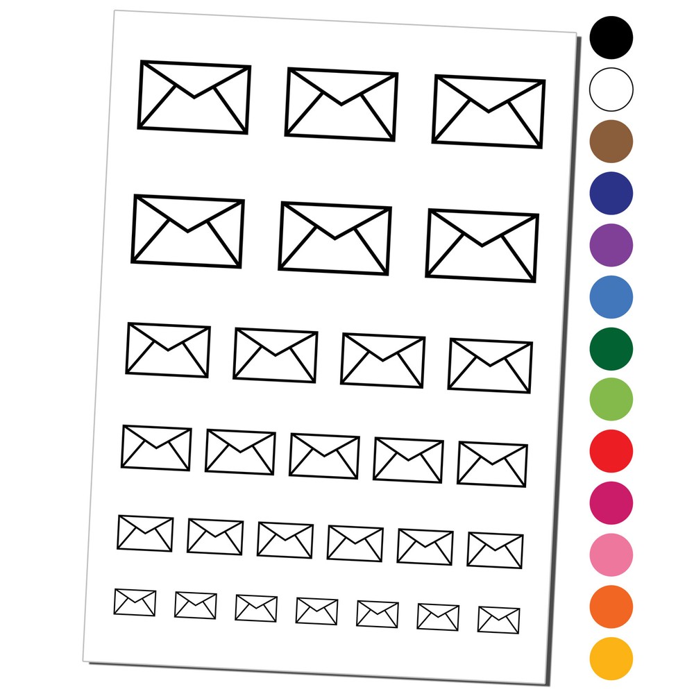 Envelope Mail Temporary Tattoo Water Resistant Set
