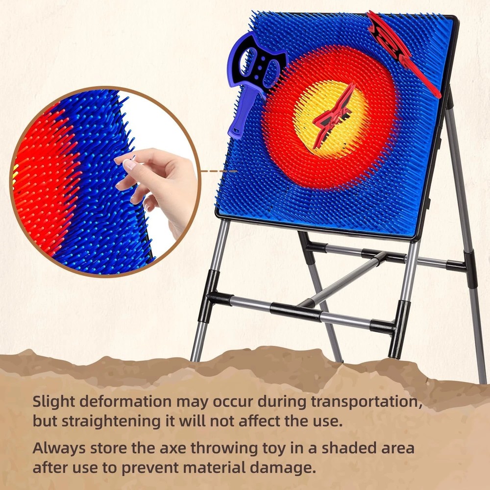 Axe Throwing Game for Backyard, Axe Throwing Target Set with 16 Throwing Axes Ou