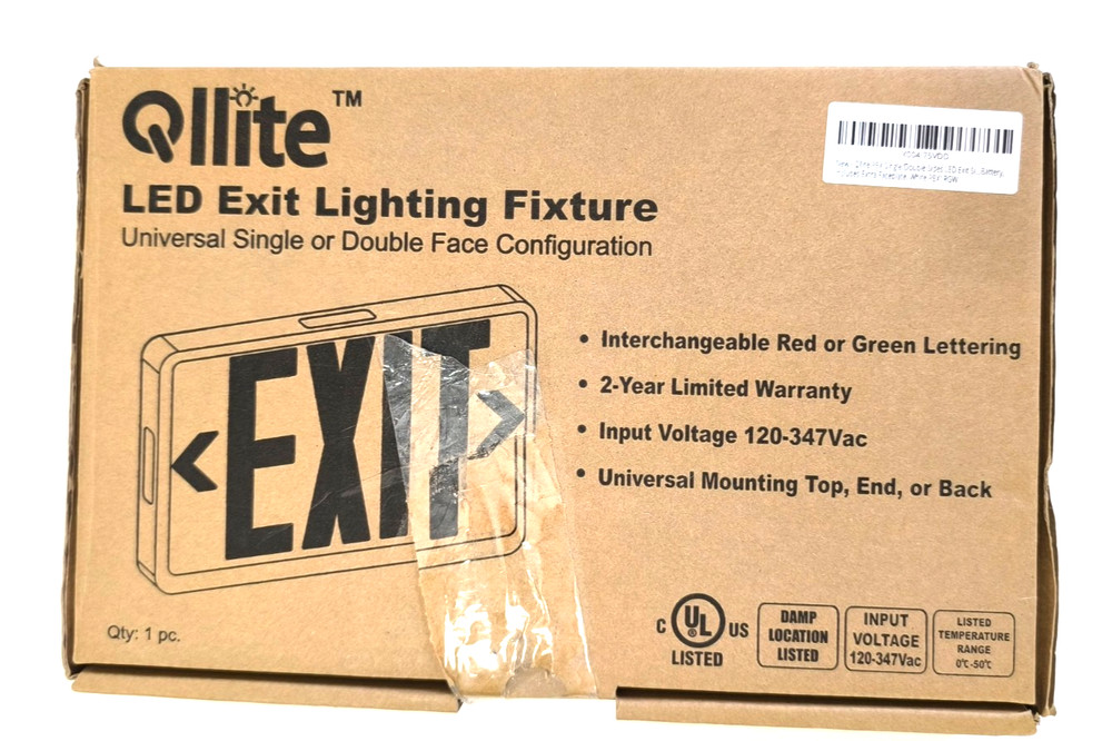 LED EXIT Lighting Fixture Universal Single/ Double Face Configuration Red /Green