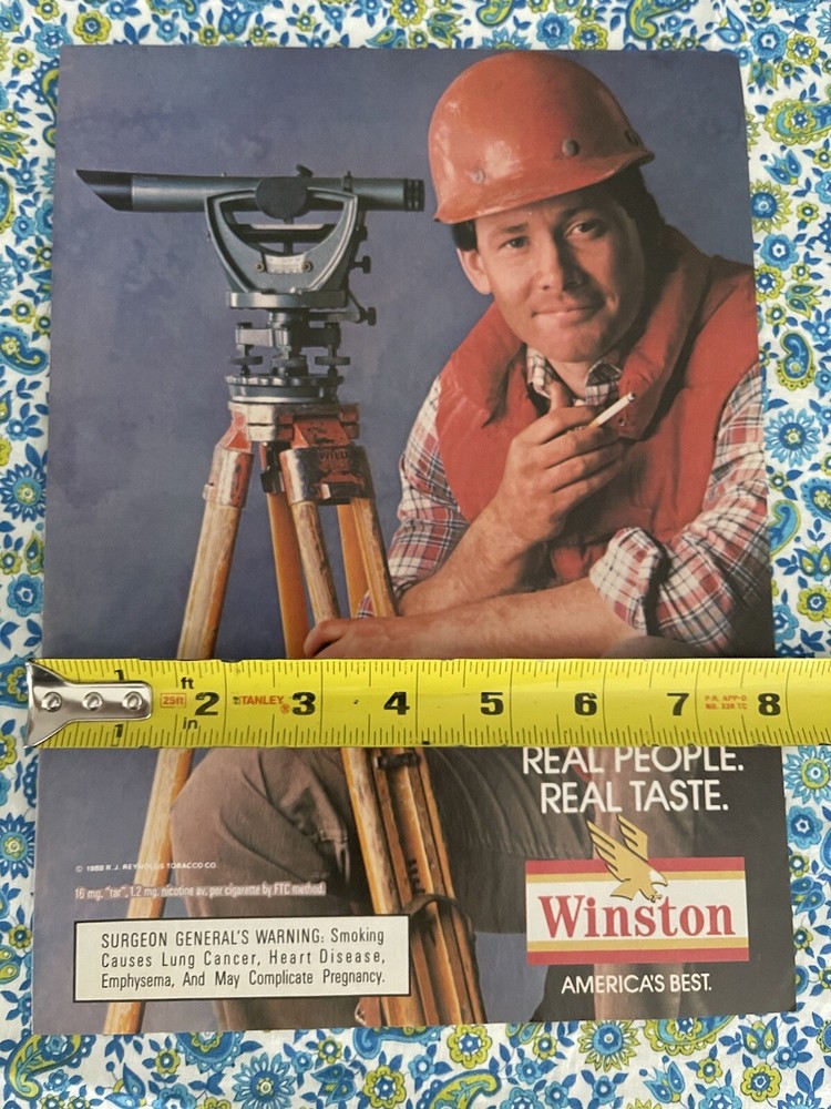Vintage 1988 Winston Cigarettes Print Ad