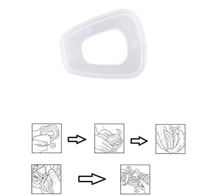 501 Filter Retainers, Pack of 4, White, Large, Non-woven Polypropylene