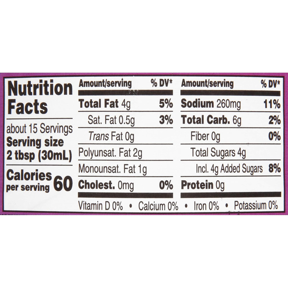 Light Raspberry Walnut Vinaigrette Dressing,15 FL Oz Bottle