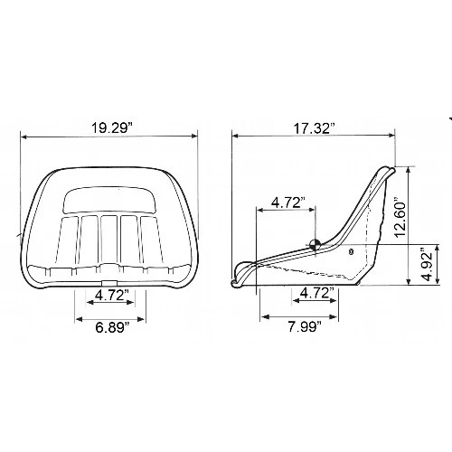 Bucket Style Tractor Loader Backhoe Seat