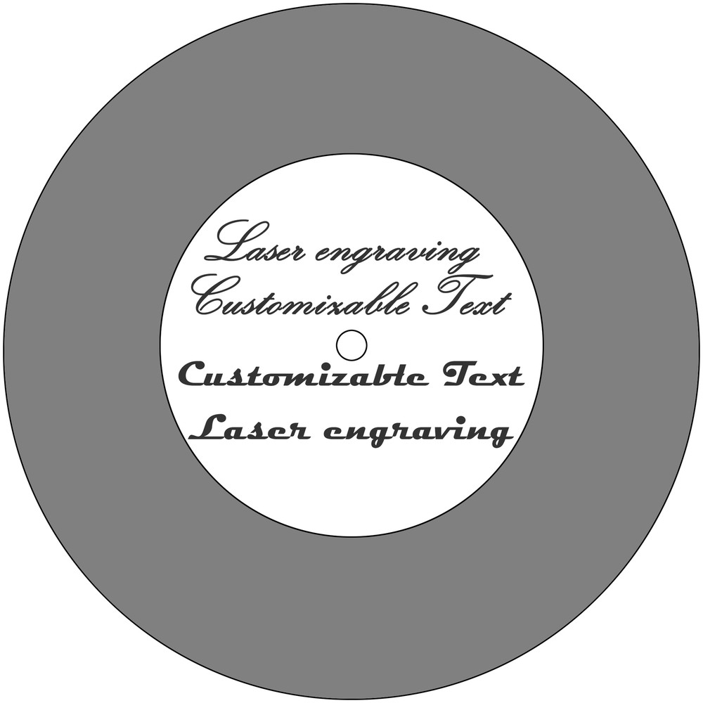 Customizable Text - Personalized Vinyl Record Style Silent Movement Quartz Clock