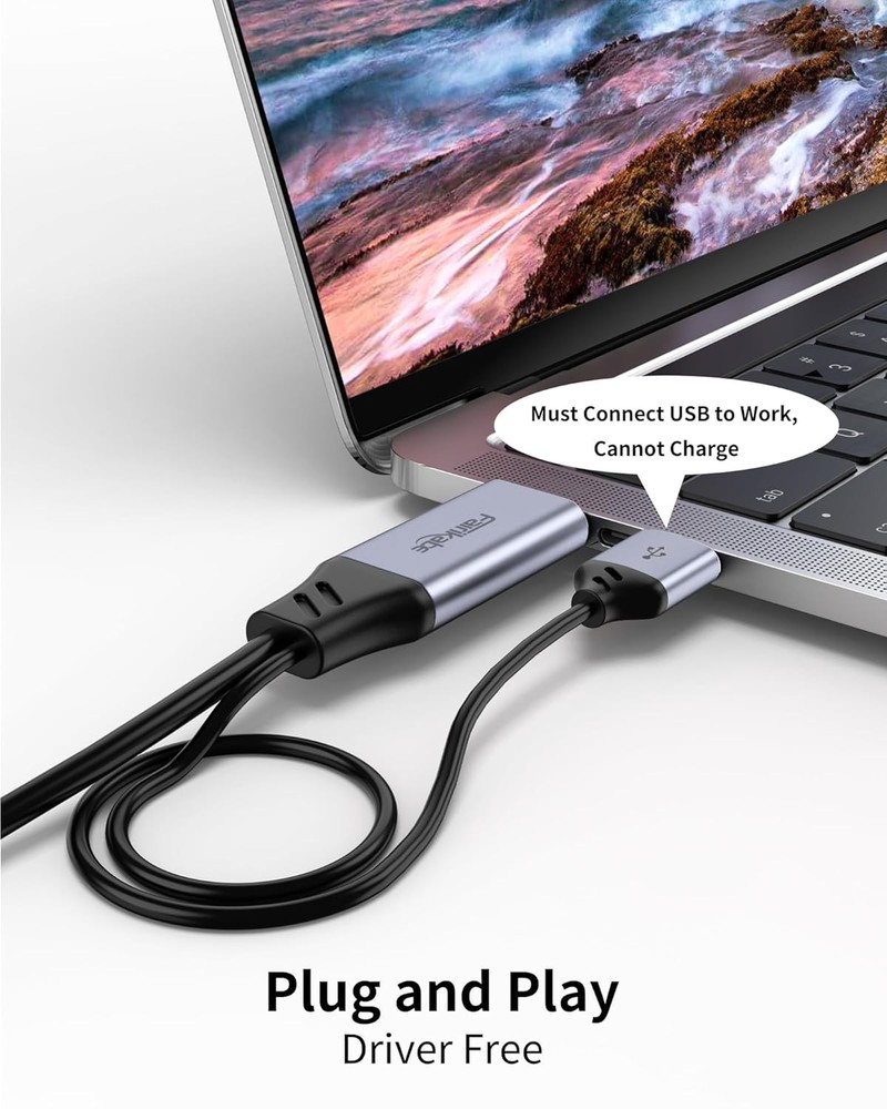 HDMI to USB C Adapter Cable 3.3ft 4K60Hz, Unidirectional System Type...
