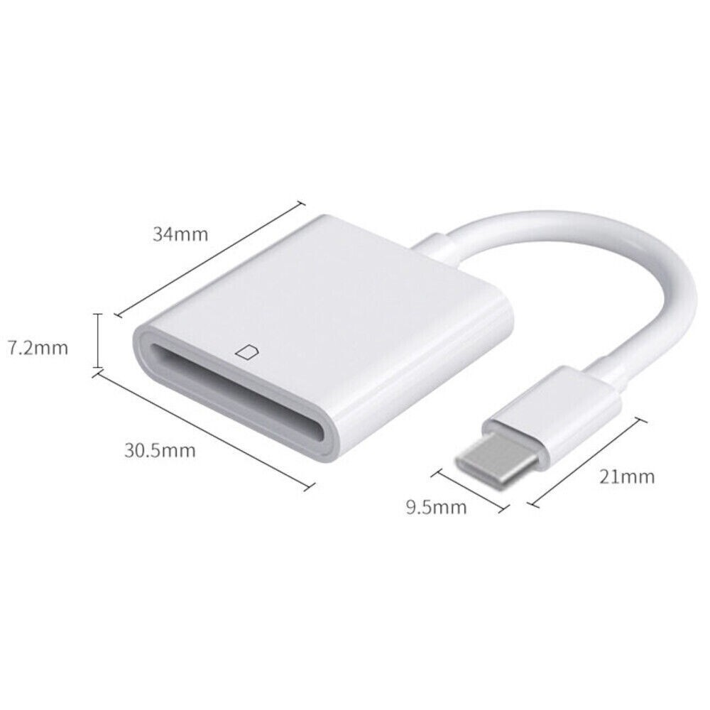 USB Type C to USB-C OTG Adapter SD Card Reader for Android MacBook Windows ipad