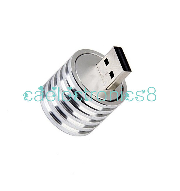 Aluminum 3W USB LED White  Lamp Socket Spotlight Flashlight White Light NEW CA