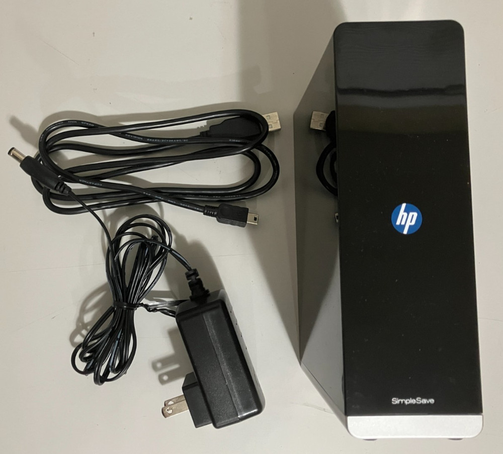 HP Simple Save 1-TB External USB 2.0 Back Up Hard Drive w/Power Supply