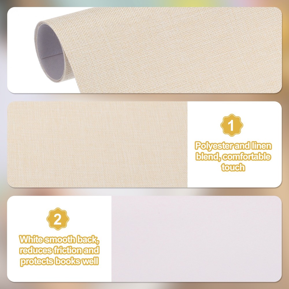 40"x16" Bookbinding Cloth, 4Pcs, Black/Gray/Brown/Beige