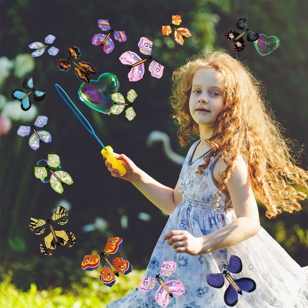 Chenkaiyang 20 Pcs Magic Flying Butterfly, Wind Up Normal, Multicolor