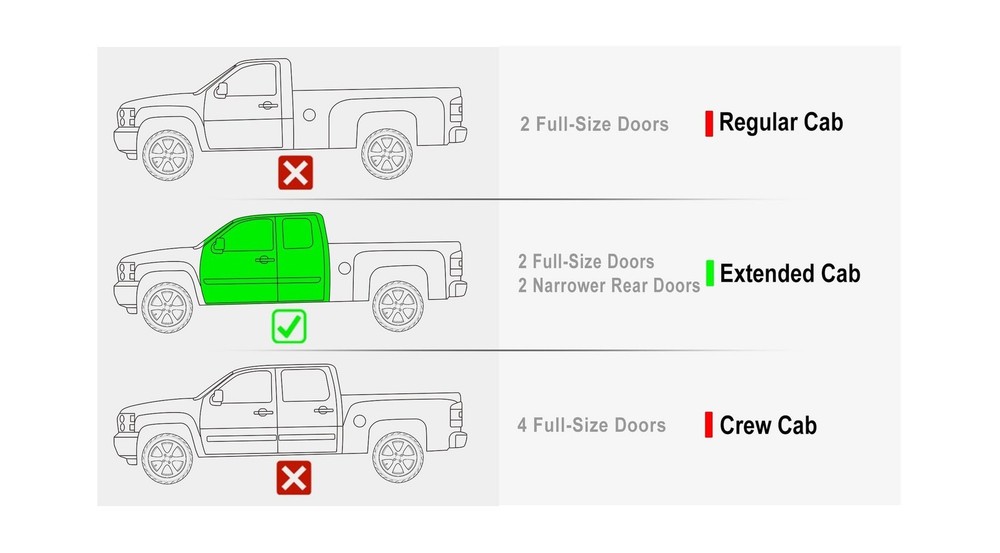 APS Running Boards (Side Steps Bars) Compatible with Chevy Silverado GMC Sier...